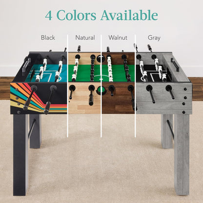 Full Size 54 Inch Regulation Foosball Table for Home, Game Room - Includes 2 Balls, 2 Cup Holders