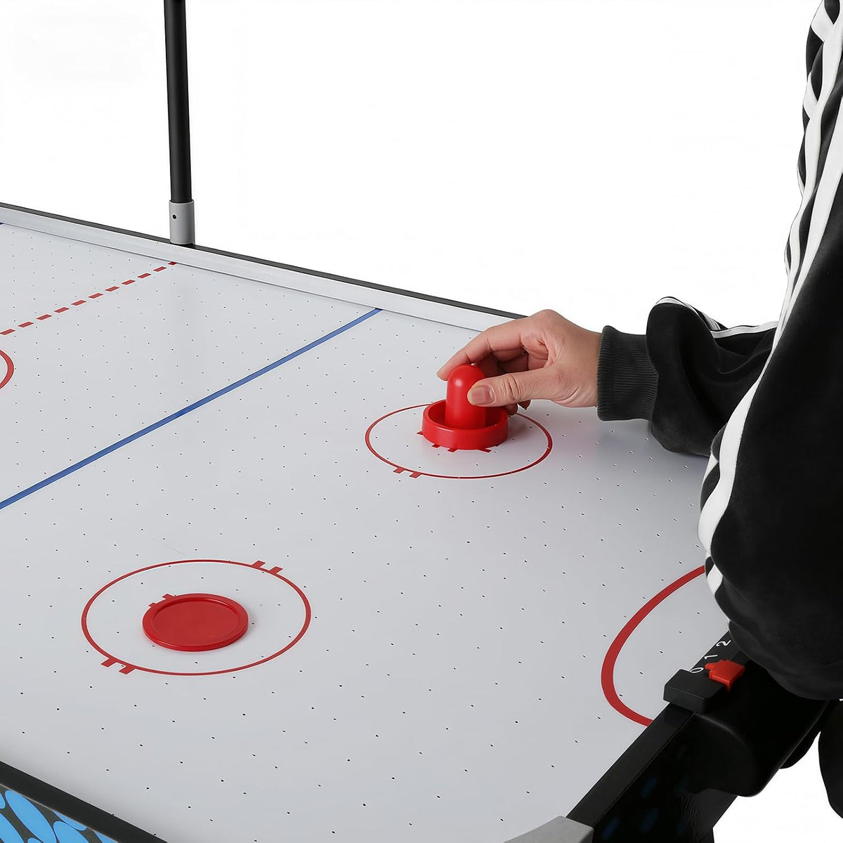 54" Air Hockey Table with LED Electronic Scoring & Powerful Motor, Large Arcade Game Table for Game Room, Home & Office, Hockey Game for Kids & Adults