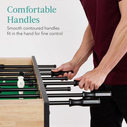 Full Size 54 Inch Regulation Foosball Table for Home, Game Room - Includes 2 Balls, 2 Cup Holders