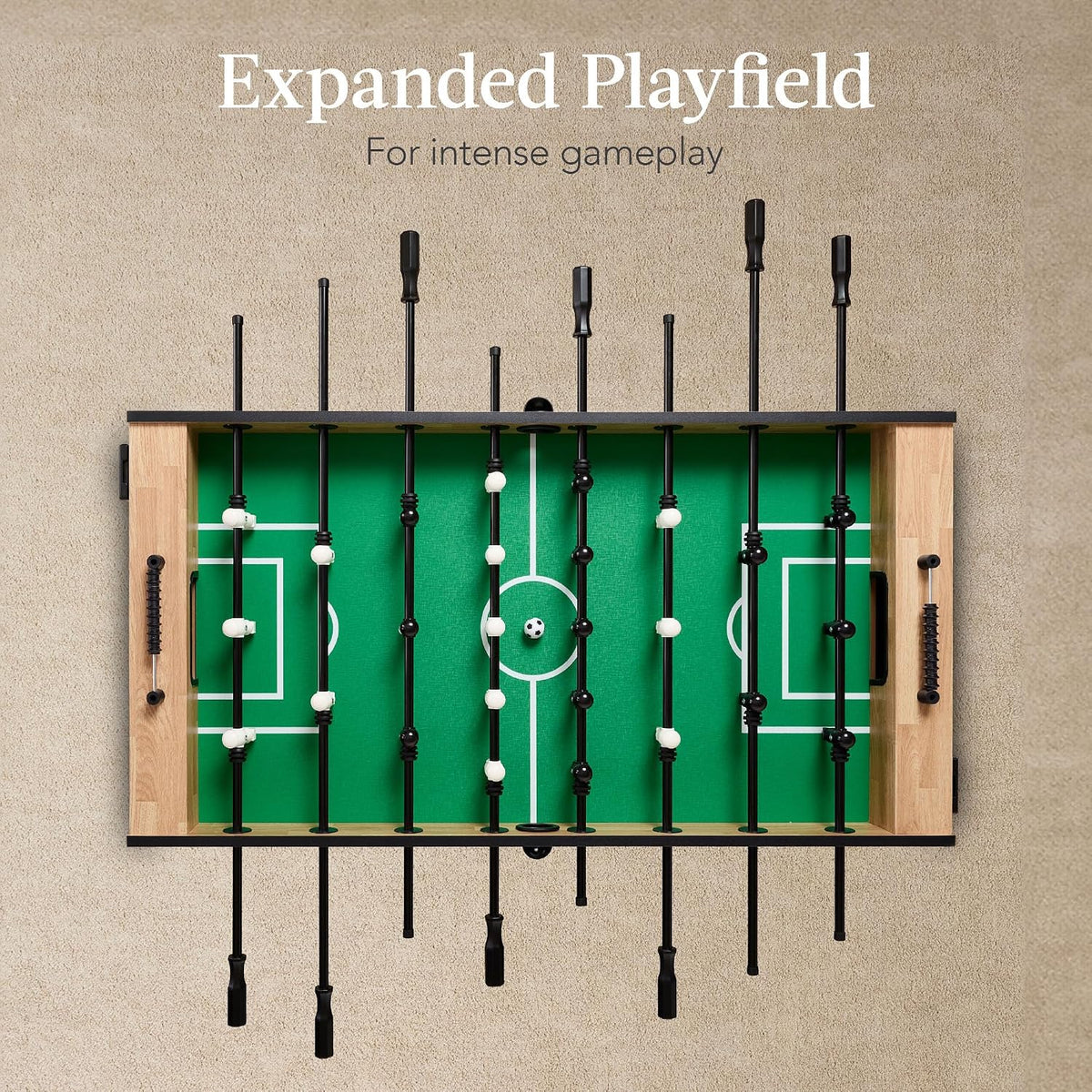 Full Size 54 Inch Regulation Foosball Table for Home, Game Room - Includes 2 Balls, 2 Cup Holders