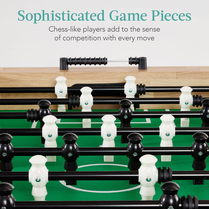 Full Size 54 Inch Regulation Foosball Table for Home, Game Room - Includes 2 Balls, 2 Cup Holders