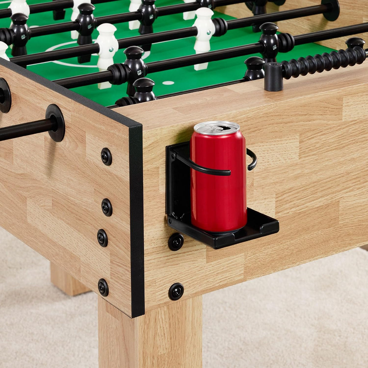 Full Size 54 Inch Regulation Foosball Table for Home, Game Room - Includes 2 Balls, 2 Cup Holders