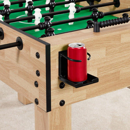 Full Size 54 Inch Regulation Foosball Table for Home, Game Room - Includes 2 Balls, 2 Cup Holders
