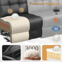 RV Loveseat Recliner Sofa, Home Theater Seating with Console & Massage