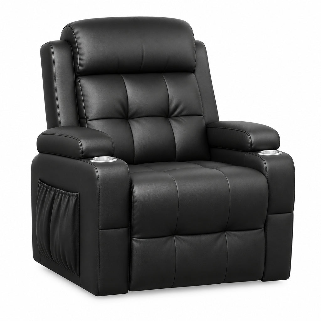 RV Loveseat Recliner Sofa, Home Theater Seating with Console & Massage