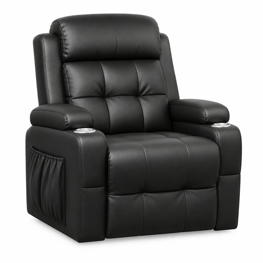 RV Loveseat Recliner Sofa, Home Theater Seating with Console & Massage
