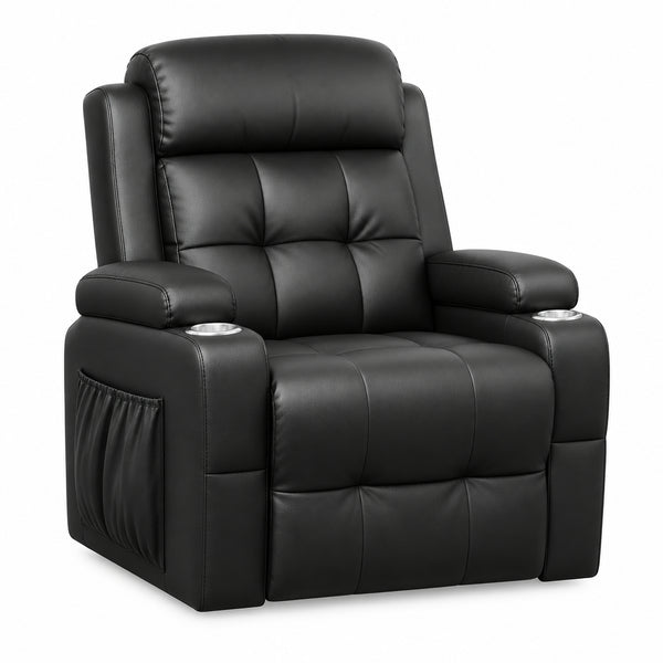 RV Loveseat Recliner Sofa, Home Theater Seating with Console & Massage