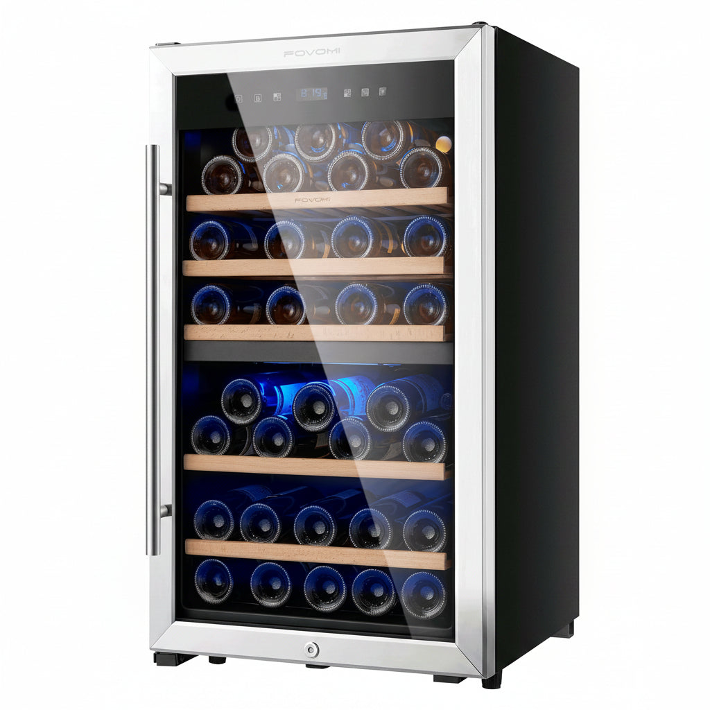 Wine Fridge 52-Bottle Wine Cooler Refrigerators Dual-Zone